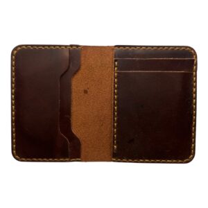 Home classic brown bi fold wallet